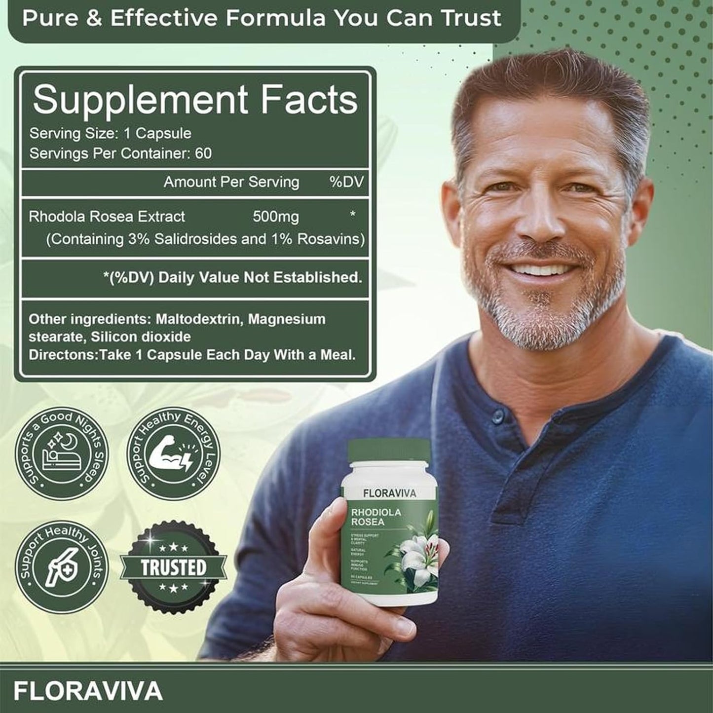 Evina™ Rhodiola Rosea Capsules